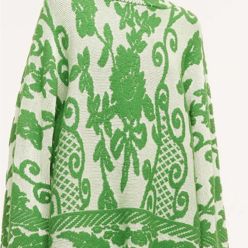 Rebecca Taylor Fleur Tapestry Jacquard Turtleneck - Medium